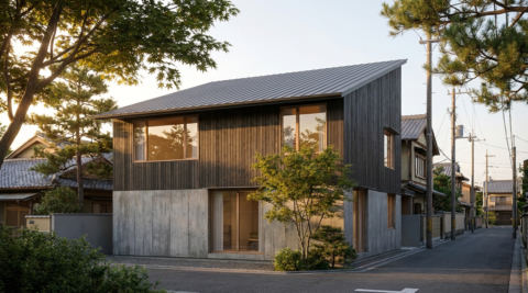 京都・書斎とライブラリのある静かな家