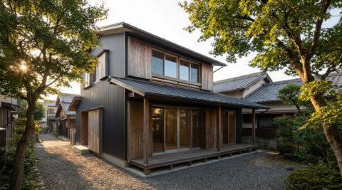 京都・越屋根のある自然素材の家