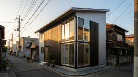 葛飾区柴又 — 軽量鉄骨工場併設住宅